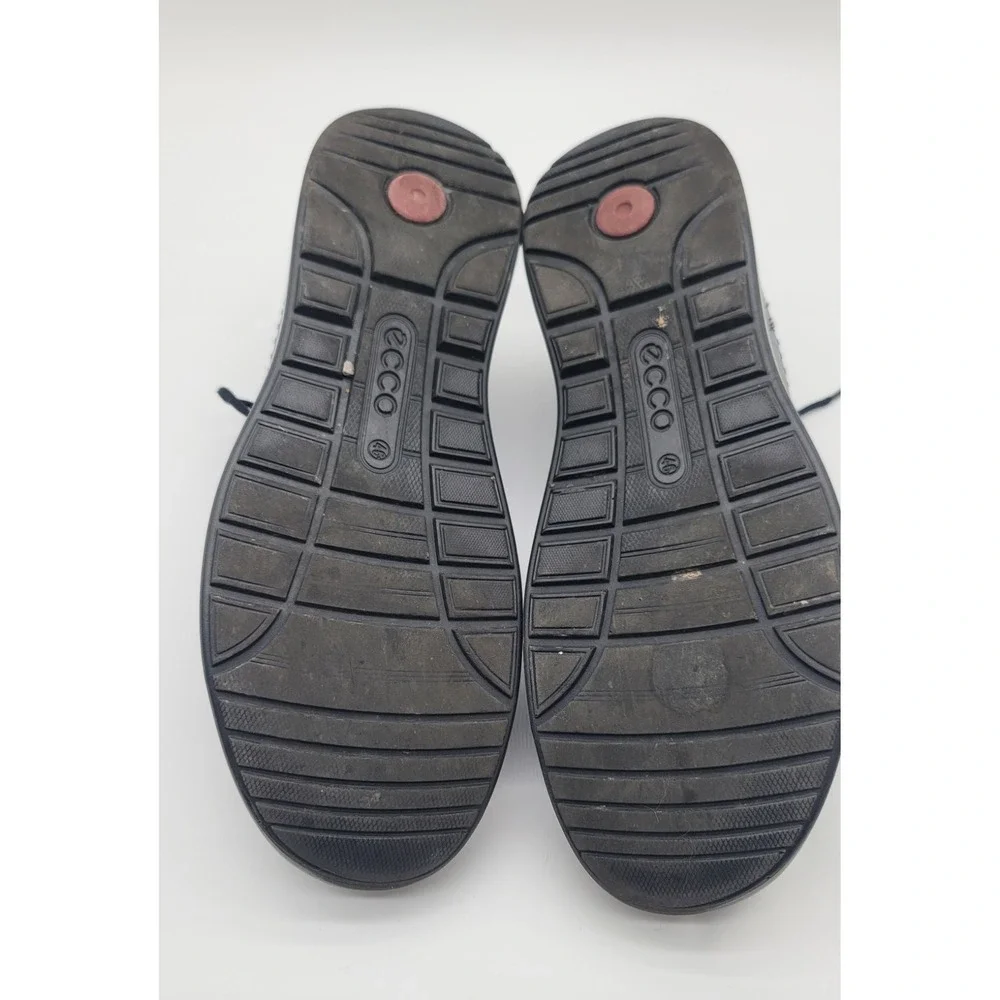 ECCO Mens 46/12 Black Leather Oxford Comfort Walking Shoes Lace Up
